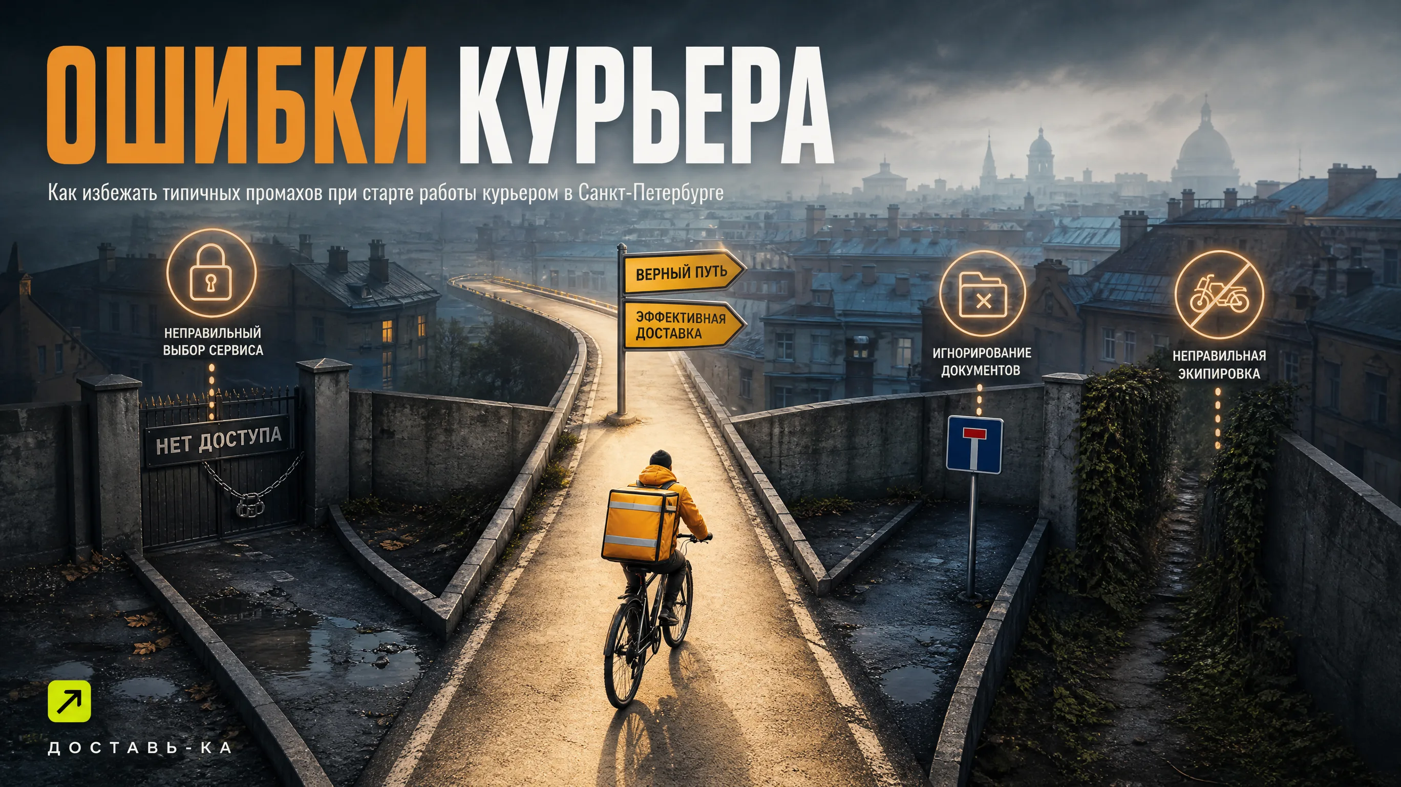 Работа курьером в Санкт-Петербурге: быстрый старт с Доставь-Ка в 2026 году