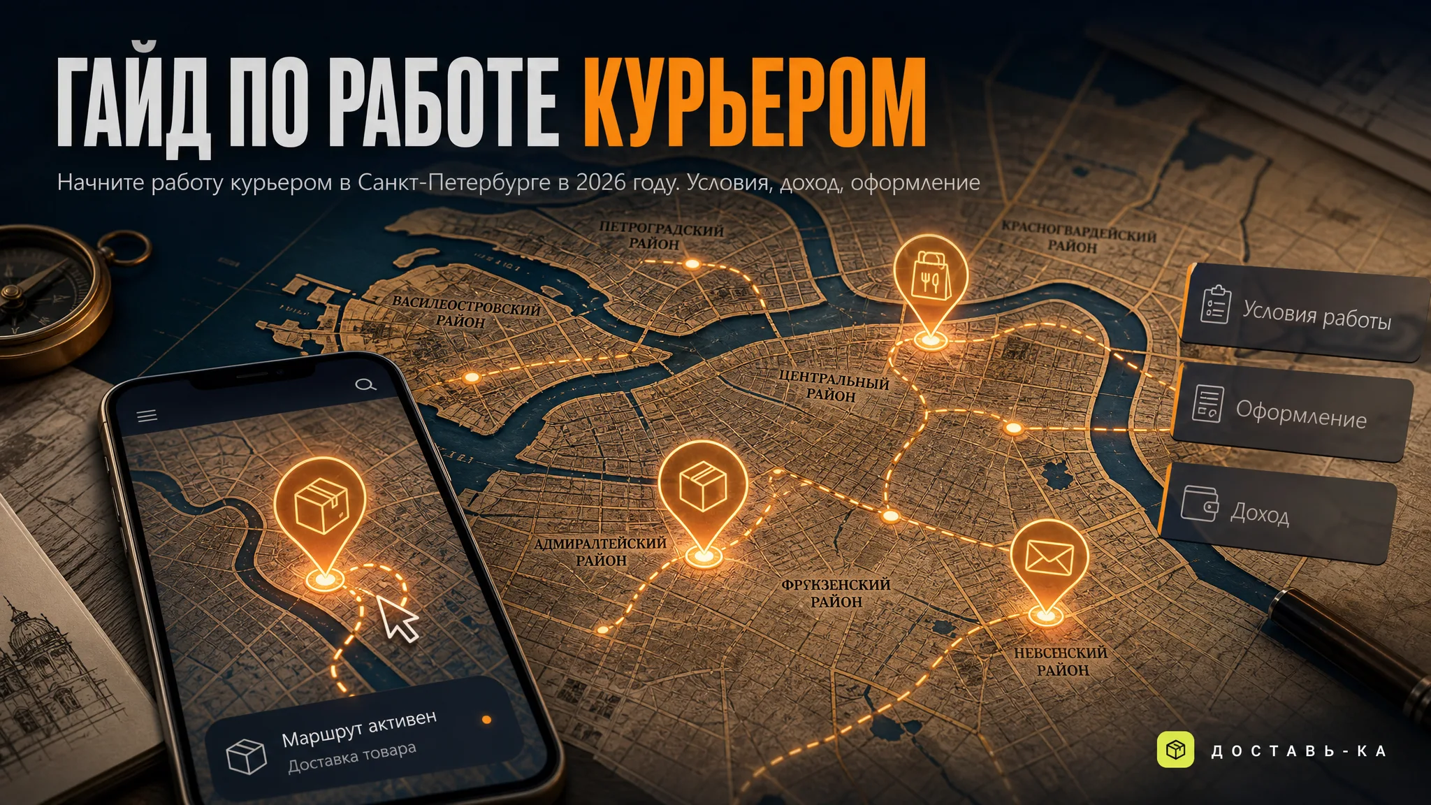 Работа курьером в Санкт-Петербурге: полный гайд от А до Я в 2026 году