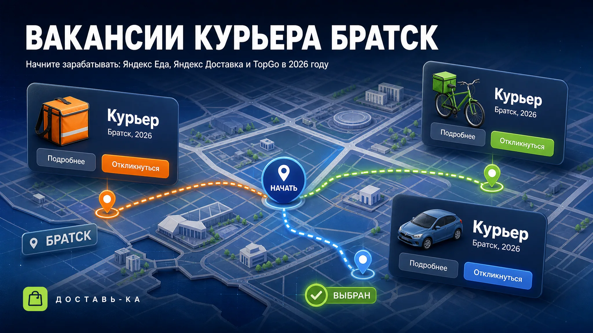 Работа курьером в Братске: свежие вакансии в 2026 году