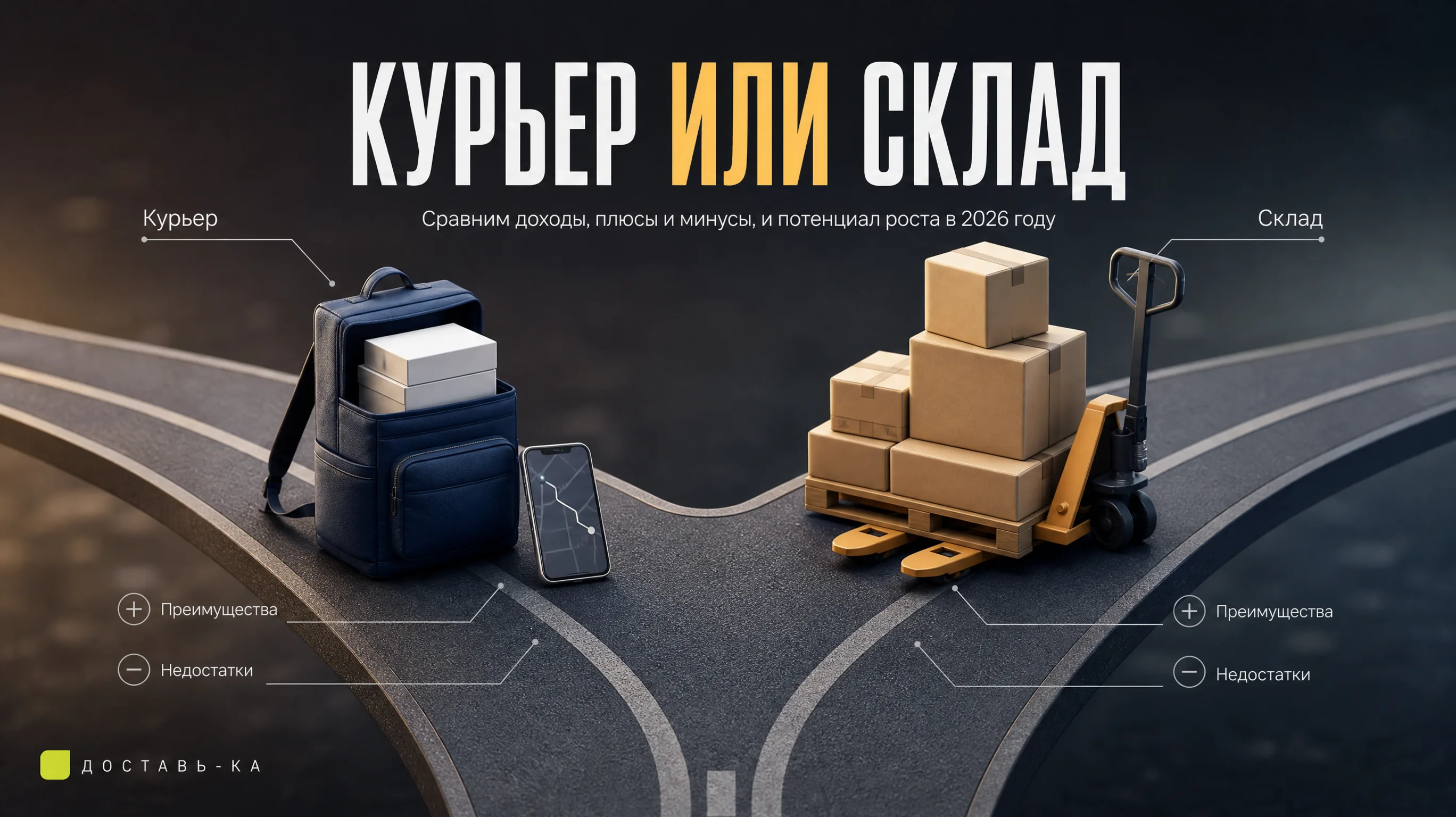 Работа курьером или на складе: что выгоднее по доходу в 2026 году?