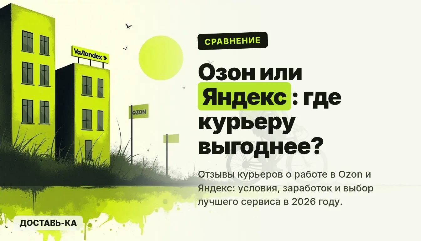 Курьер в Озоне или Яндексе: где условия и деньги лучше в 2026?