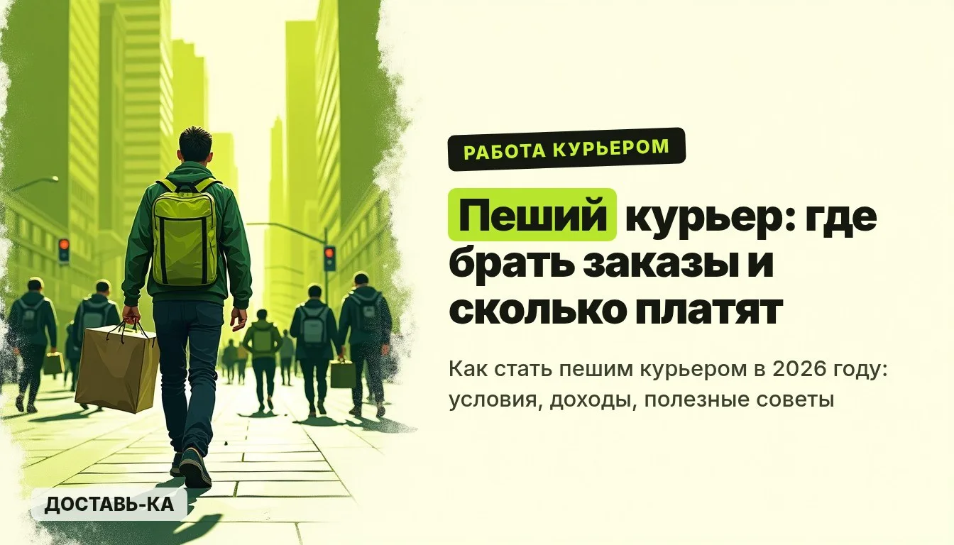 Работа пешим курьером в 2026 году: где брать заказы и сколько платят