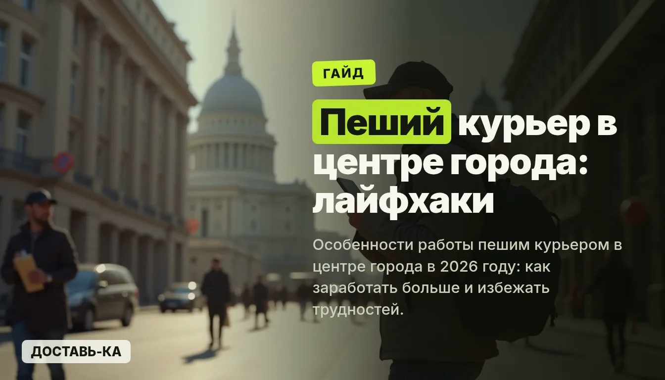 Работа пешим курьером в центре города: особенности и лайфхаки в 2026
