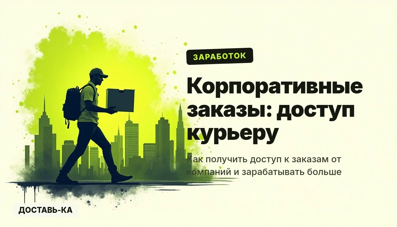 Курьер корпоративные заказы: как получить доступ в 2026