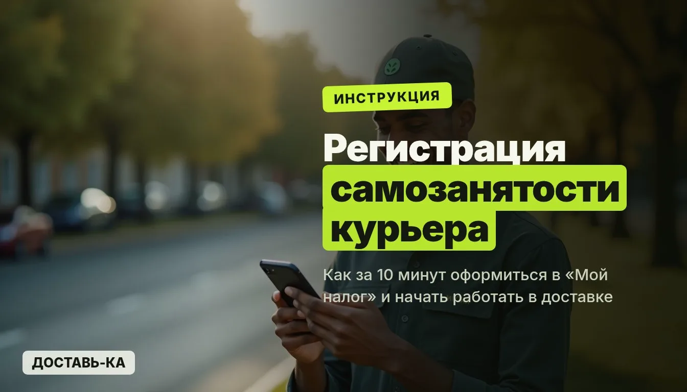 Регистрация самозанятости курьера через «Мой налог» в 2026 году