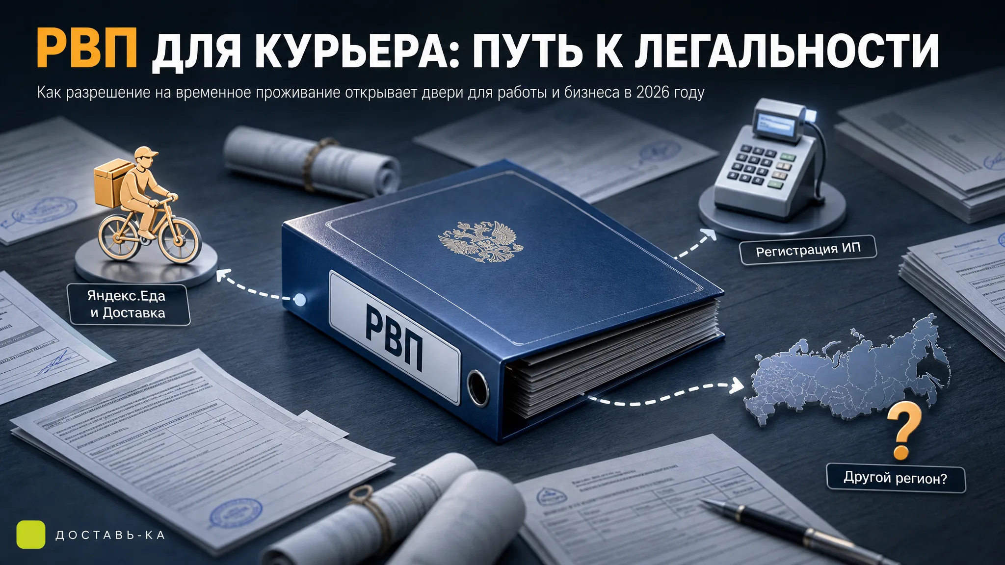 Курьер с РВП: работа в 2026 году — ИП или Яндекс Еда?