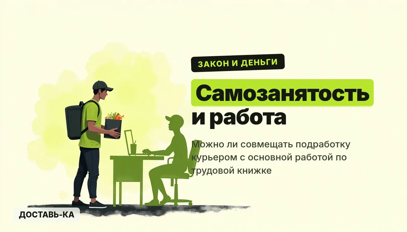 Самозанятость и официальная работа курьером: как легально совмещать в 2026 году