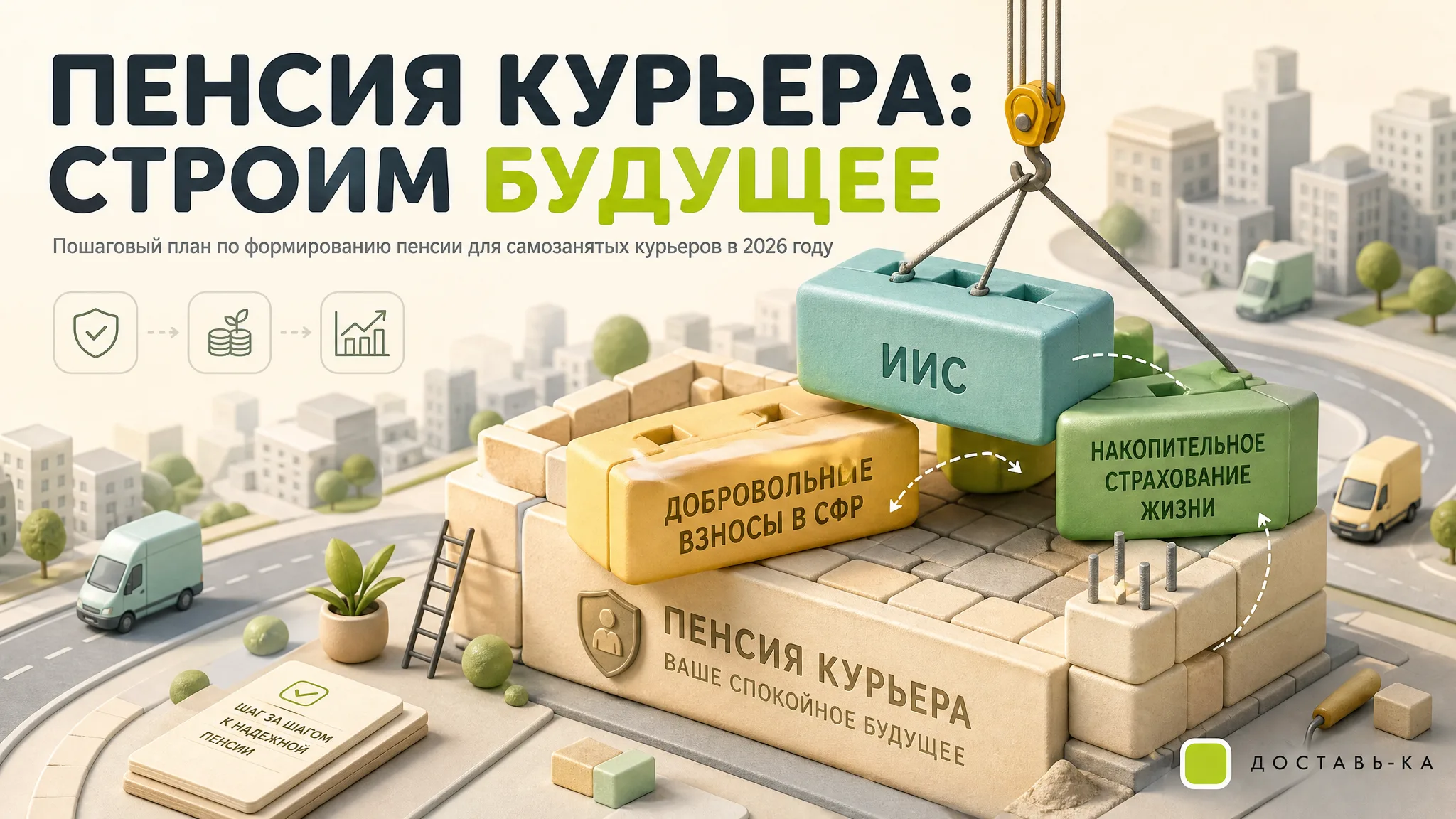 Самозанятый курьер: формирование пенсионного обеспечения в 2026 году