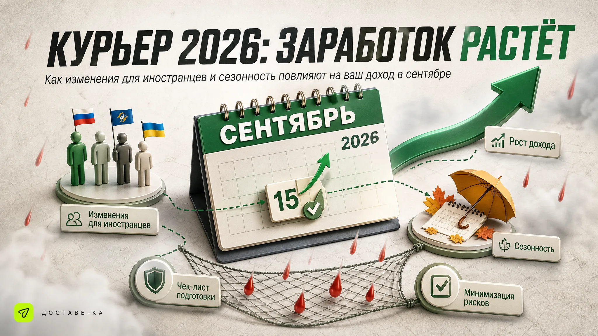 Заработок курьера в сентябре 2026: как получить больше