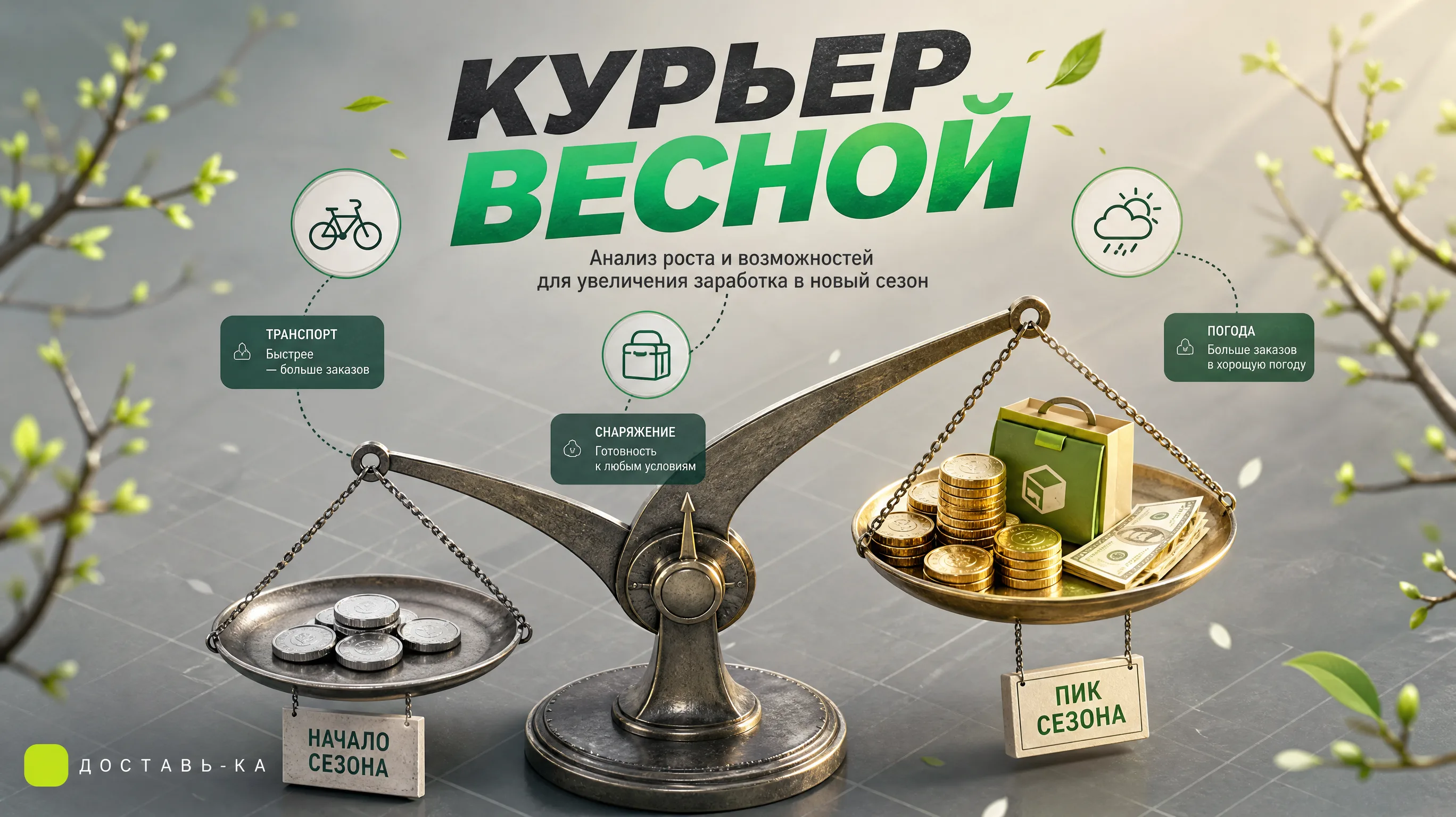 Заработок курьера весной 2026: полный анализ и расчеты