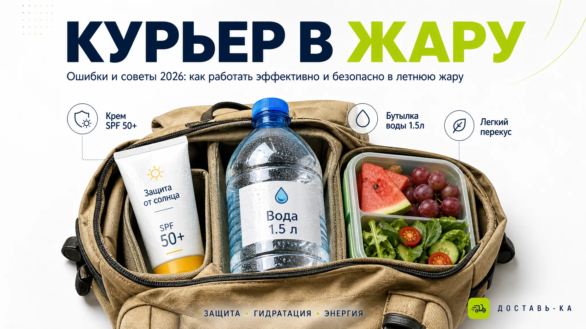 Работа курьером в жару: ошибки, советы и безопасность в 2026 году