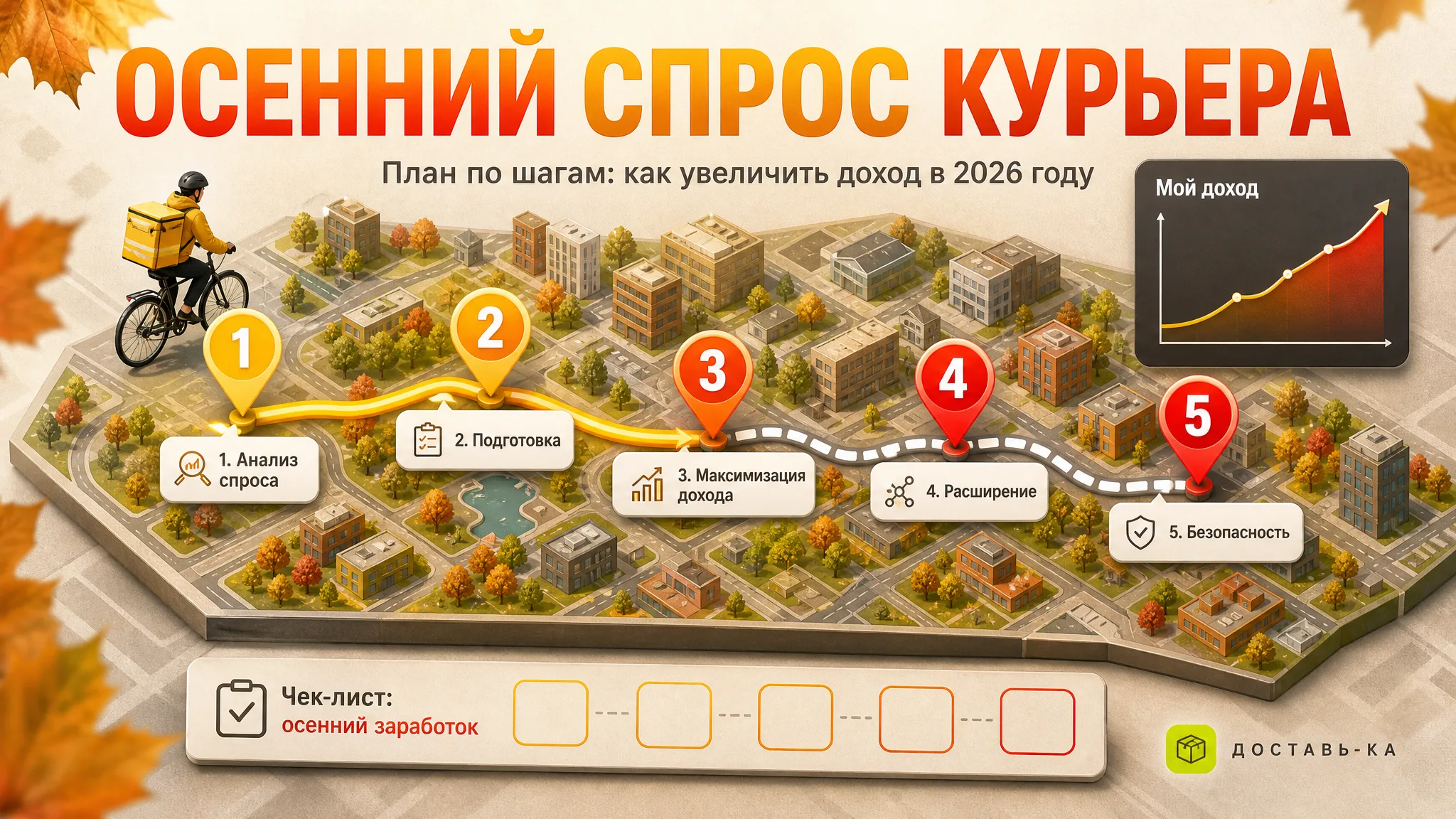Осенний квест: как курьеру использовать сезонный спрос и увеличить заработок в 2026 году