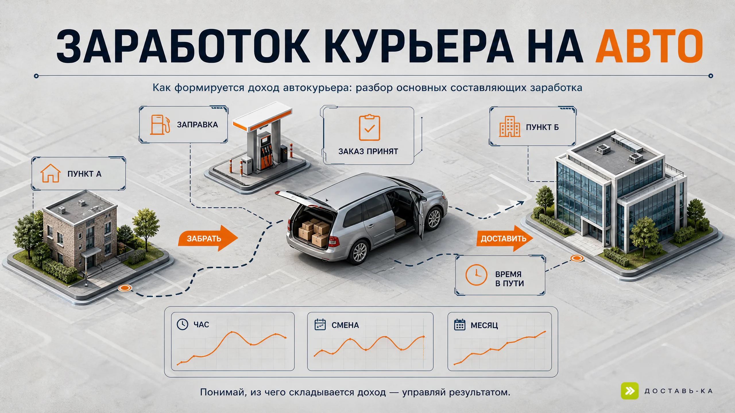 Сколько можно заработать курьером на машине: обзор доходов в 2026 году