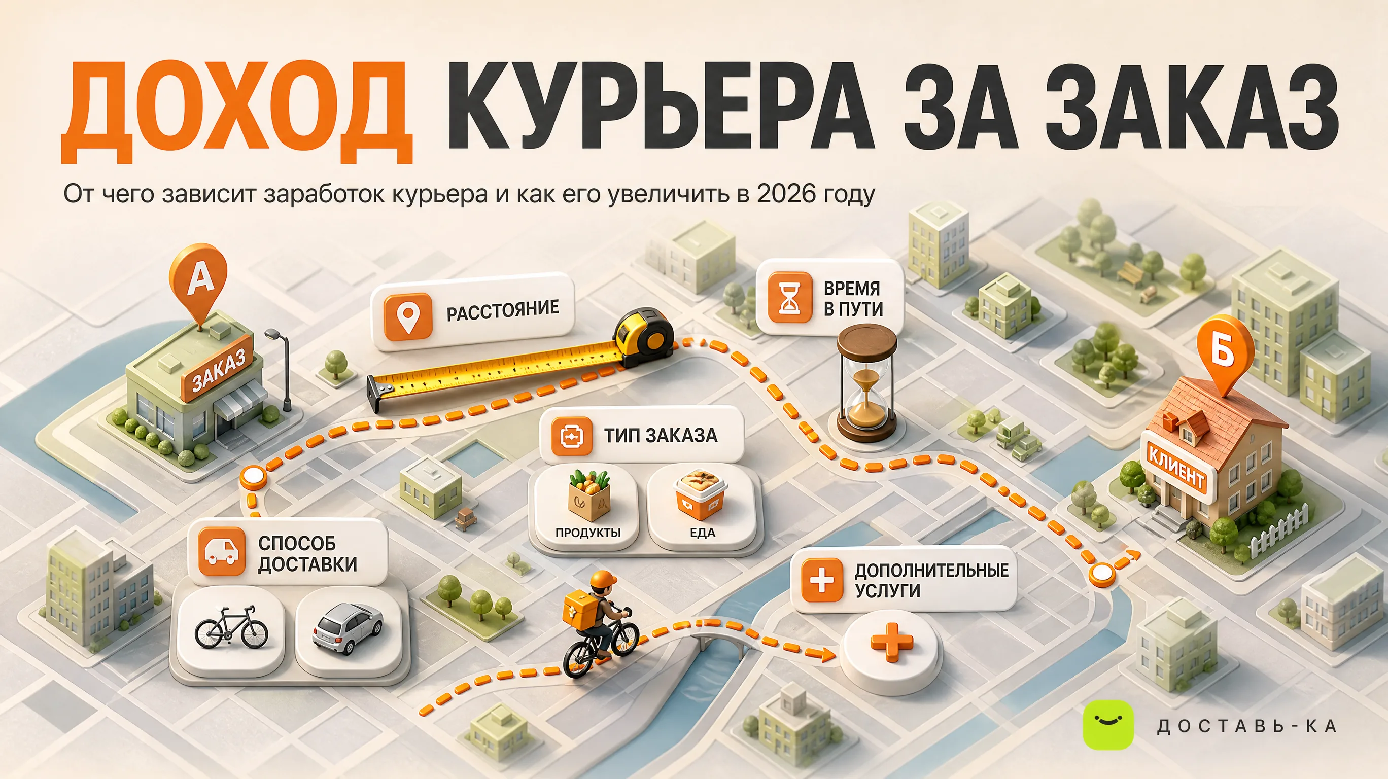 Сколько можно заработать за один заказ курьеру в 2026 году
