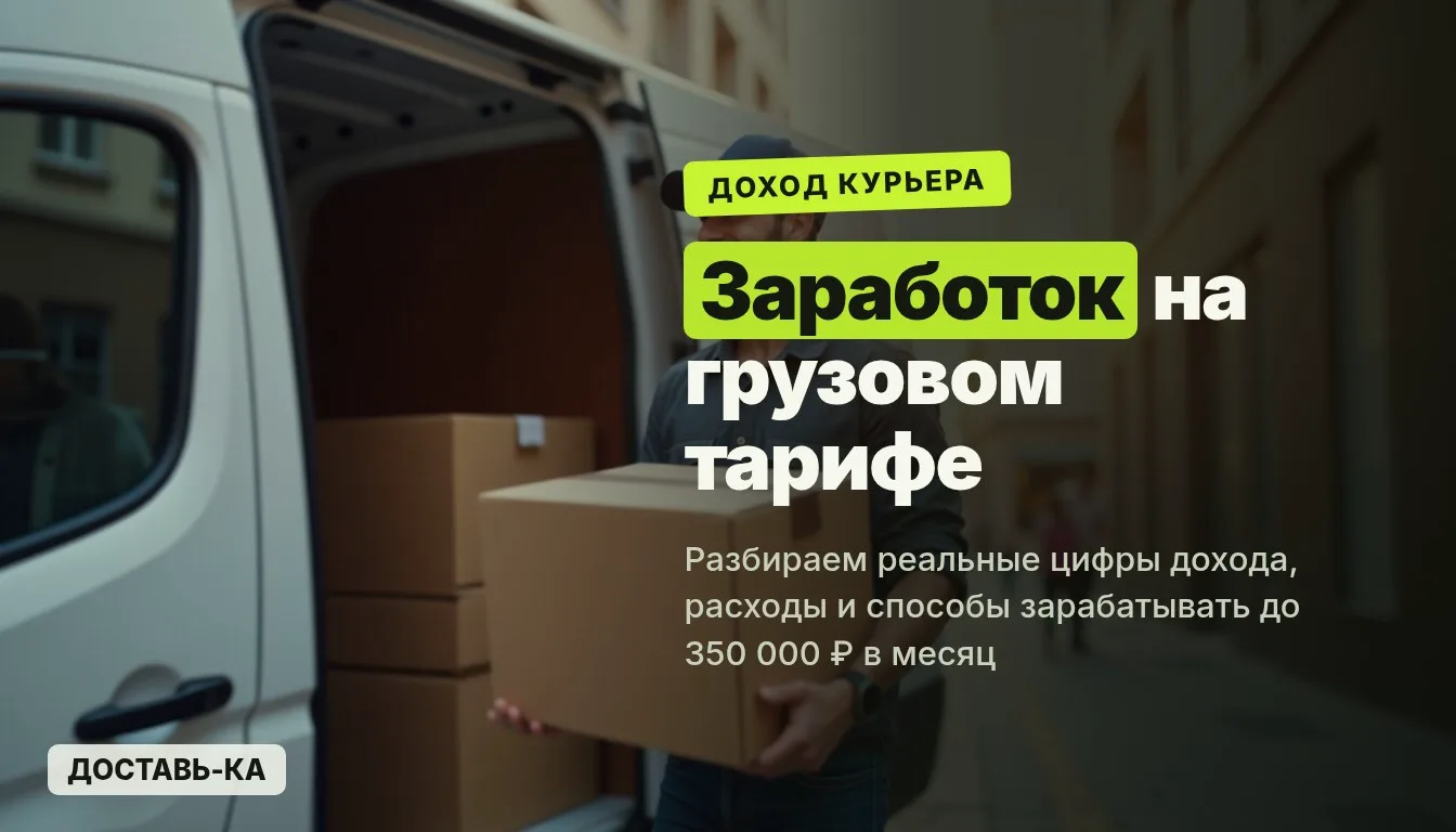 Заработок грузового курьера в Яндекс Доставке 2026 — реальные цифры и расходы