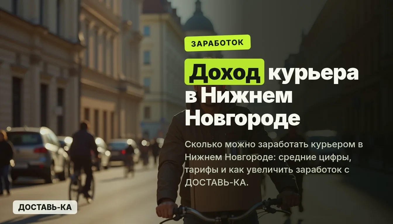 Сколько зарабатывает курьер в Нижнем Новгороде в 2026 году? Подробный обзор от ДОСТАВЬ-КА