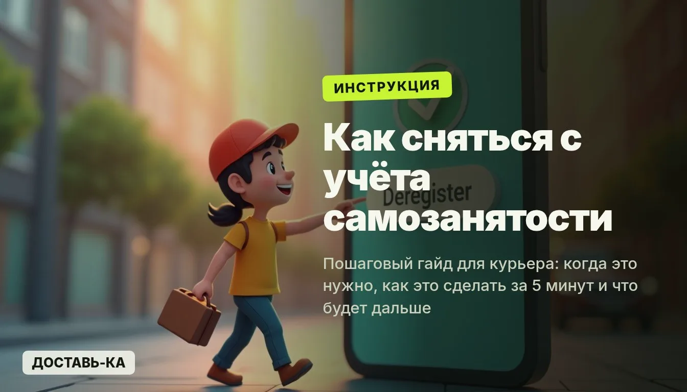 Как курьеру сняться с учета самозанятости в 2026 году: пошаговая инструкция и последствия