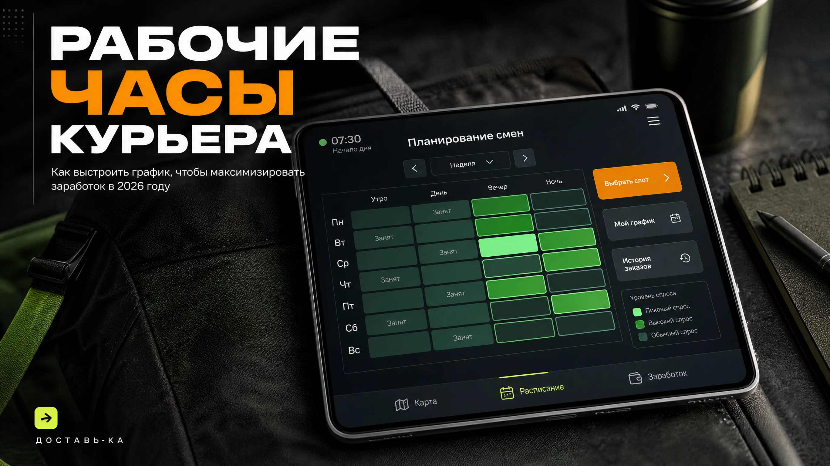 Со скольки работают курьеры Яндекс Еда в 2026 году: часы и смены