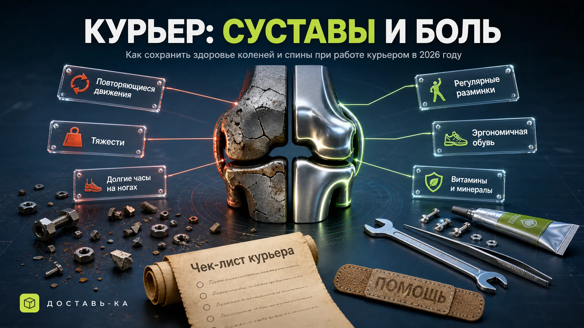 Спина и колени у курьера: как избежать болей и травм в 2026 году