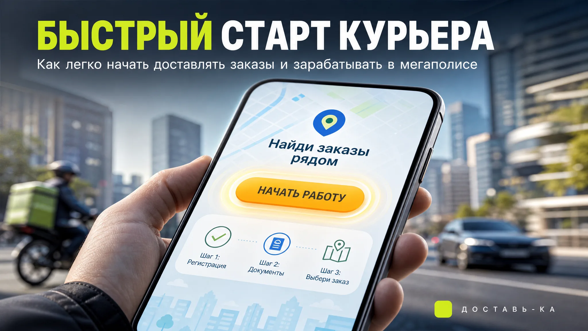 Срочная работа курьером: как быстро начать доставлять и зарабатывать в 2026 году