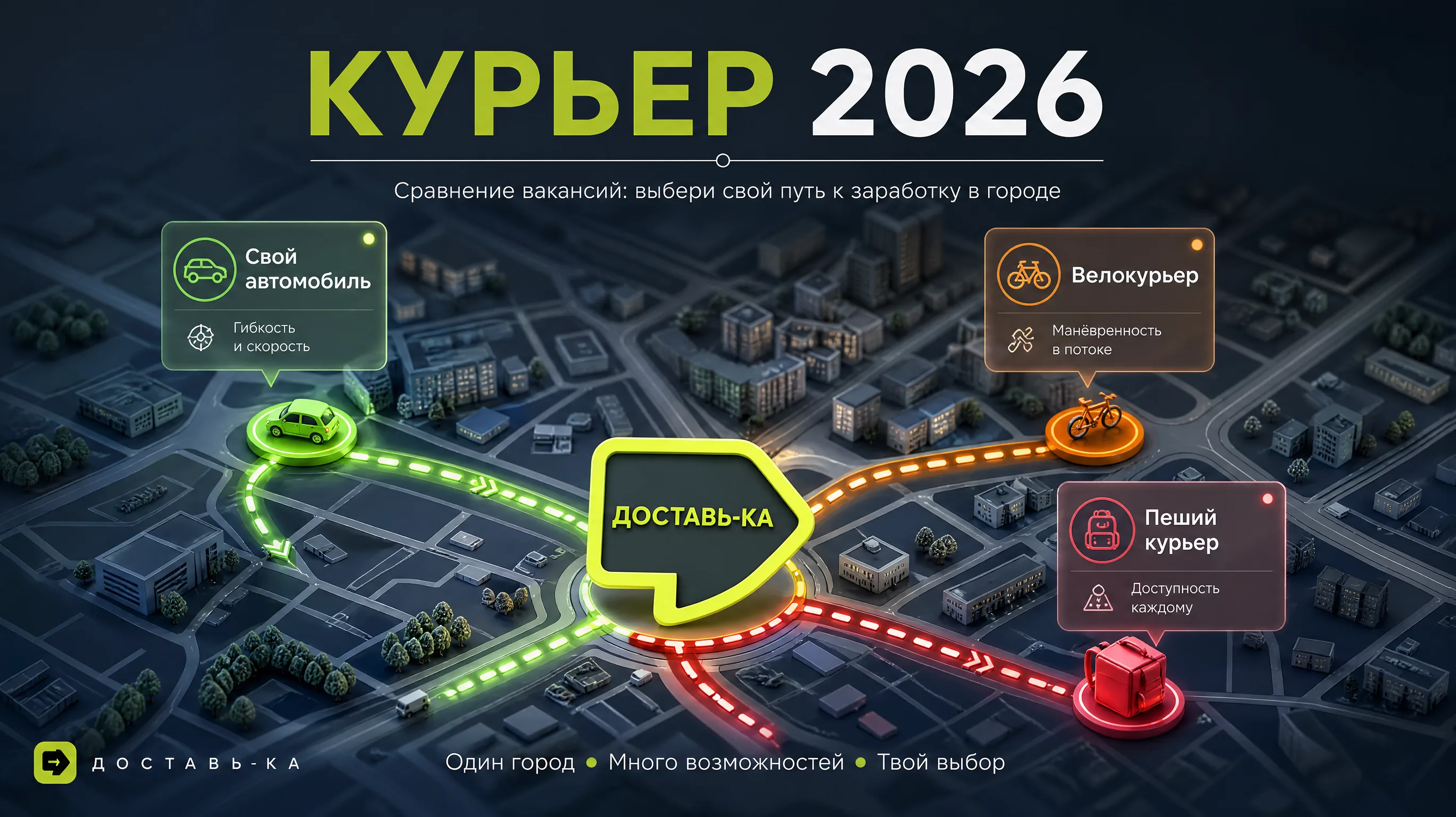 Свежие вакансии курьера: работа для новичков и опытных в 2026 году