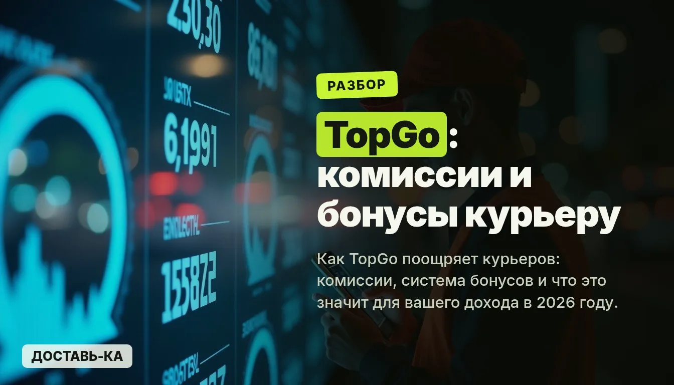 TopGo: комиссии и бонусы за качество работы курьера в 2026 году