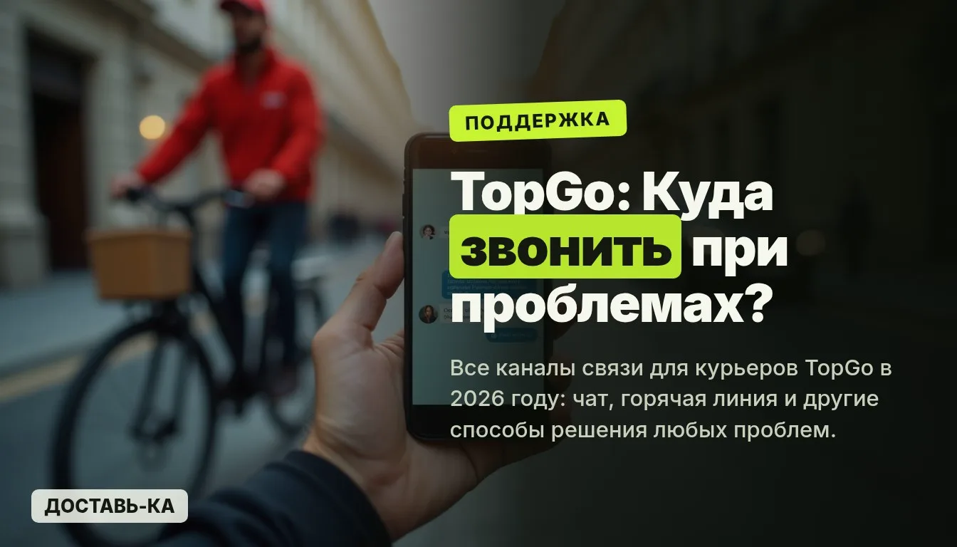 TopGo: поддержка курьеров — куда звонить и писать при проблемах в 2026 году