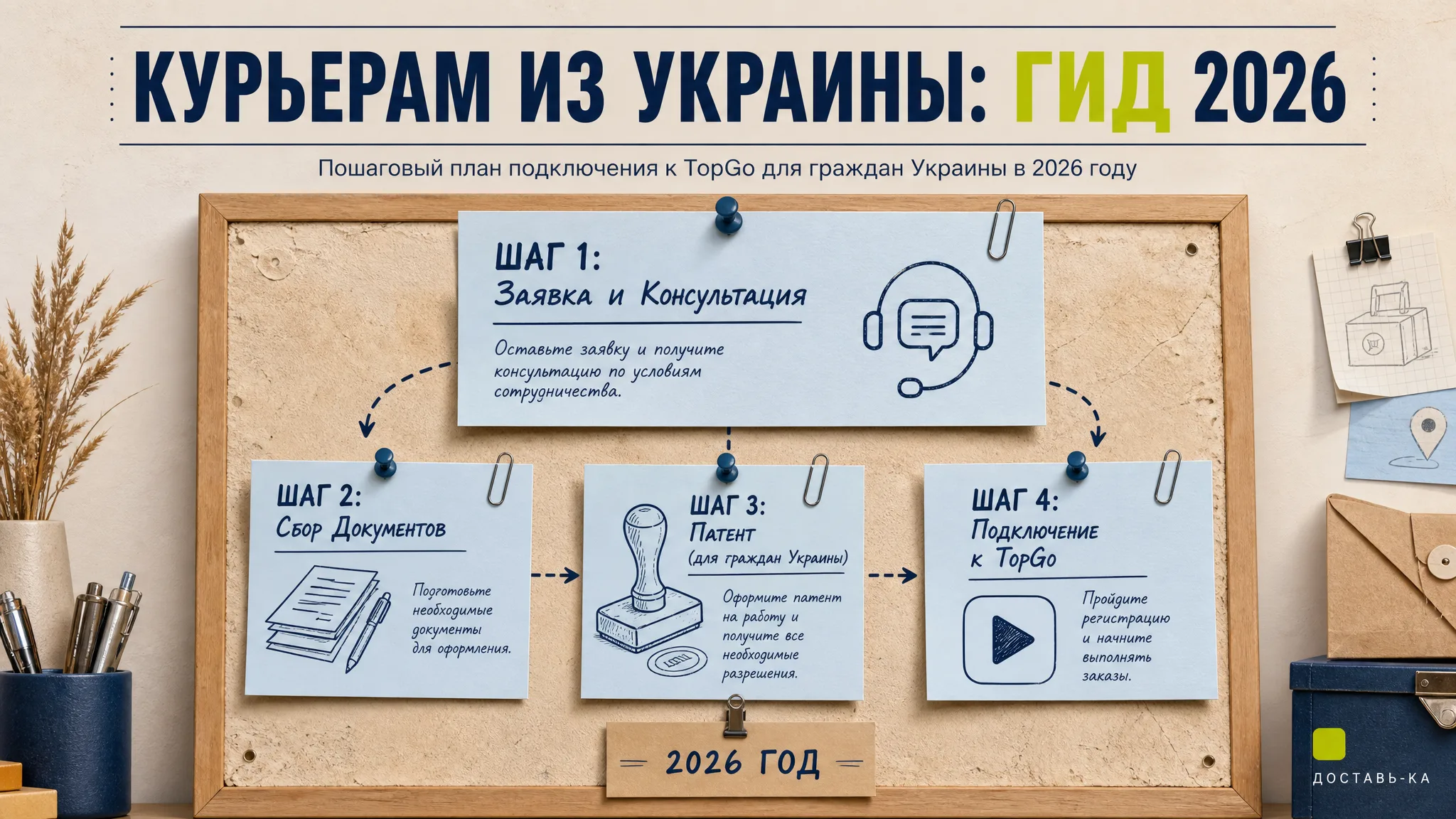 TopGo: особенности подключения курьеров из Украины в 2026 году