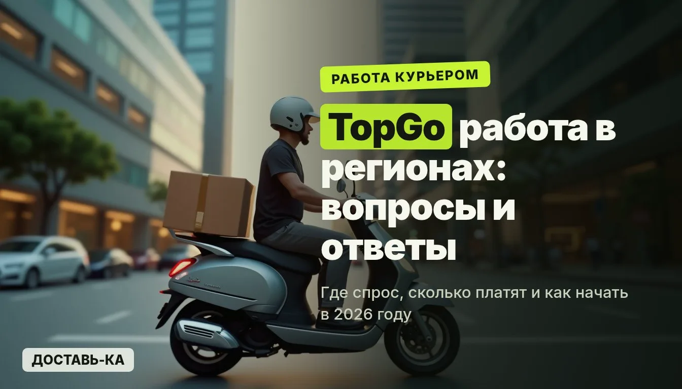 TopGo работа в регионах – где спрос и сколько платят курьерам в 2026 году