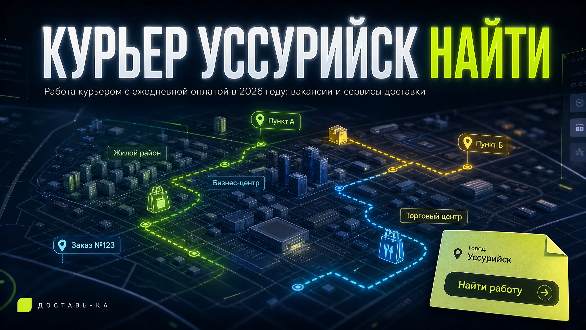 Вакансии курьера в Уссурийске: работа с ежедневной оплатой в 2026 году
