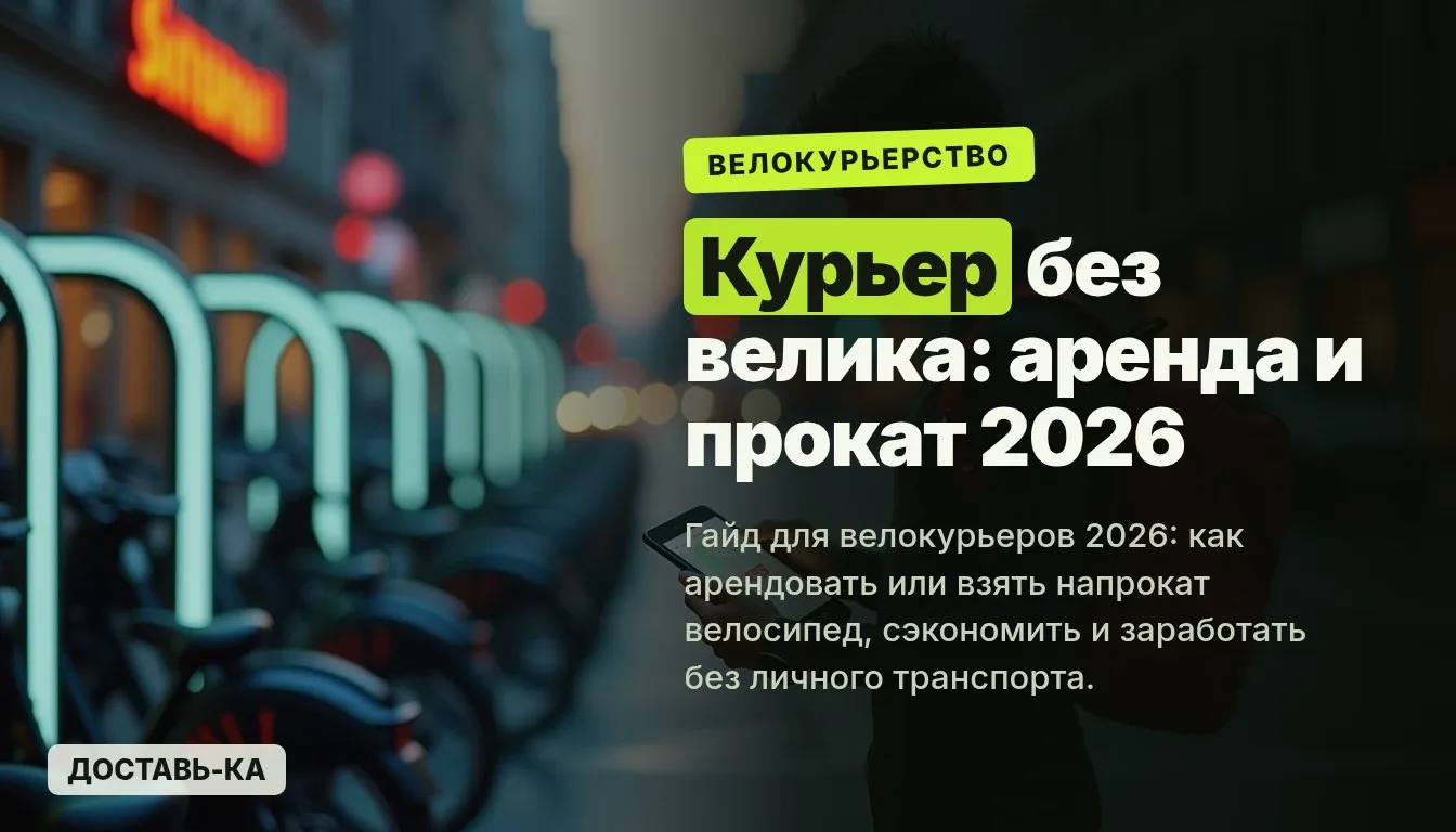 Велокурьер без велосипеда: варианты аренды и проката в 2026 году