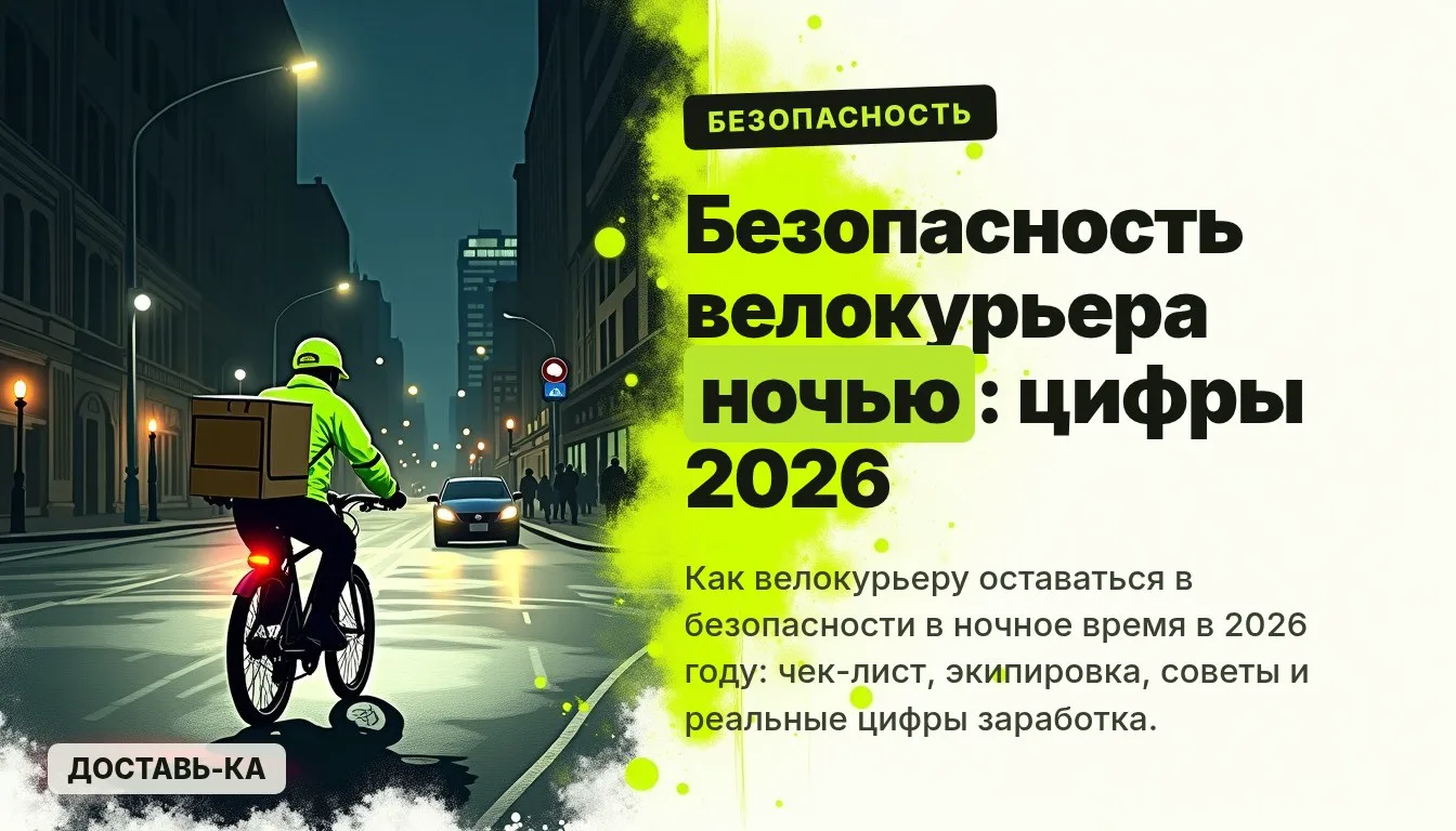 Велокурьер: безопасность в ночное время — полный гид 2026 года
