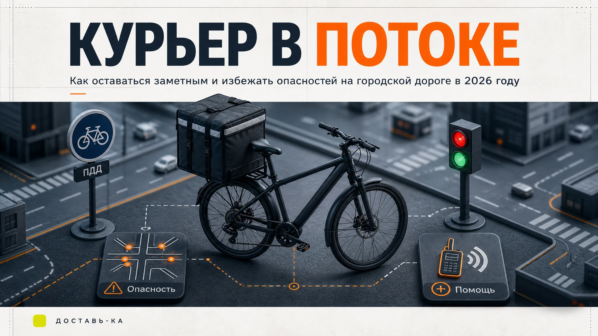 Велокурьер безопасность городской поток: как не попасть в ДТП в 2026 году