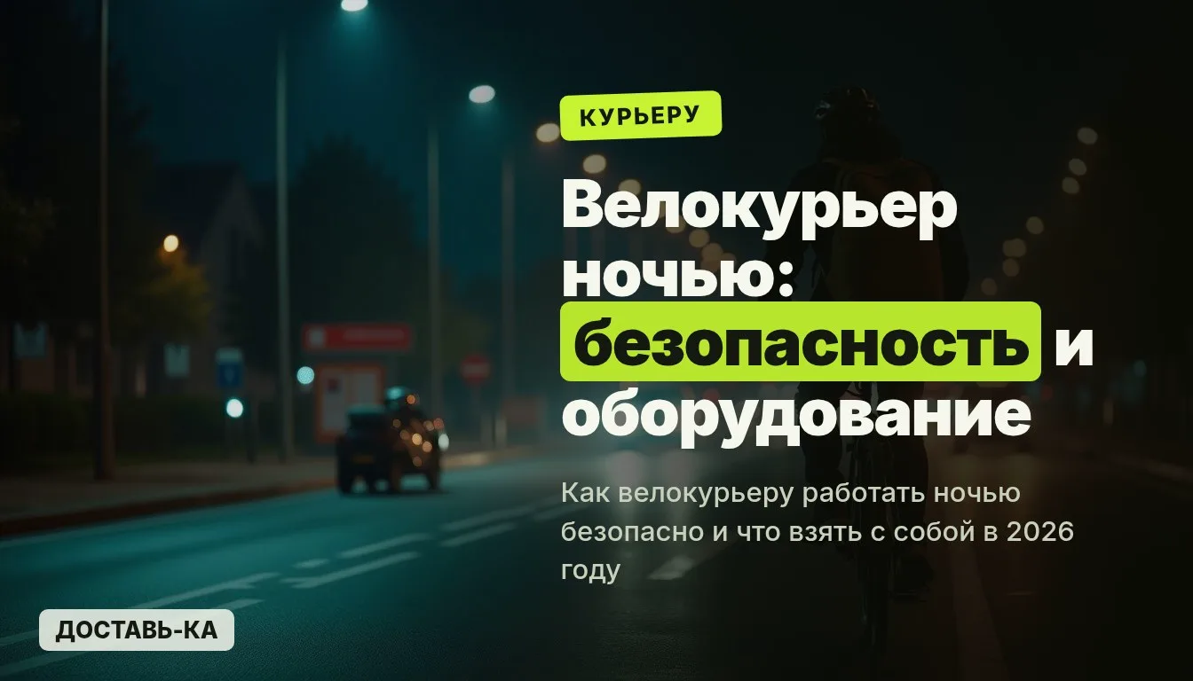 Велокурьер ночью: безопасность и обязательное оборудование в 2026 году