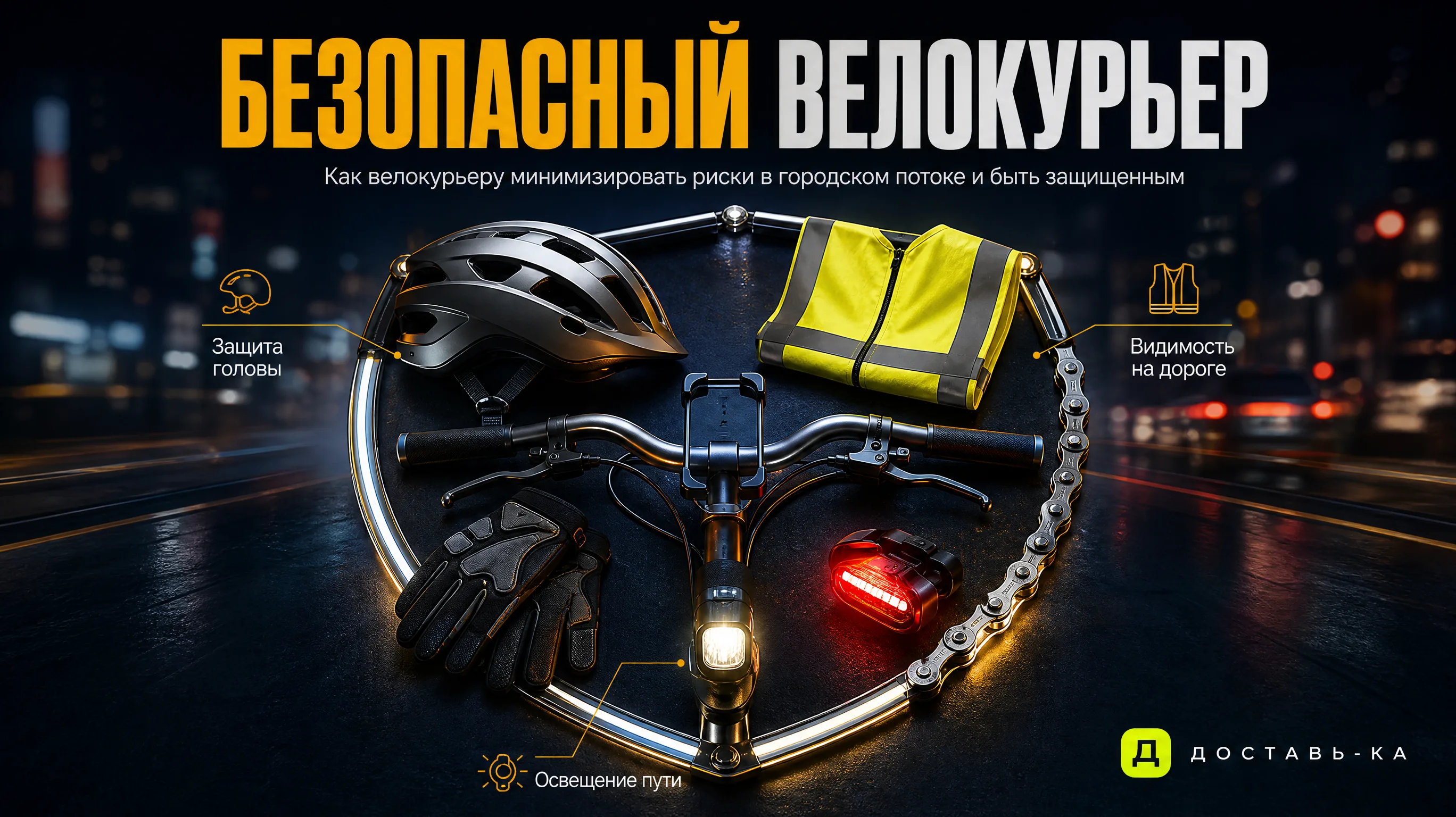 Безопасность велокурьера в плотном городском потоке в 2026 году