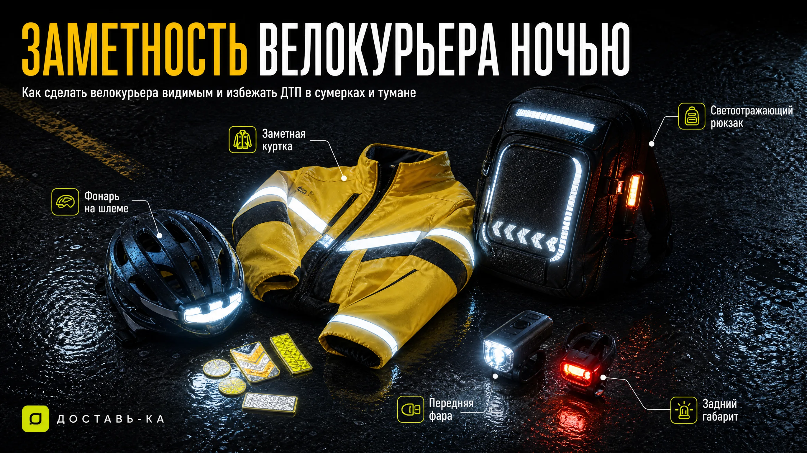 Велокурьер: как стать заметным на дороге в сумерках и тумане в 2026 году