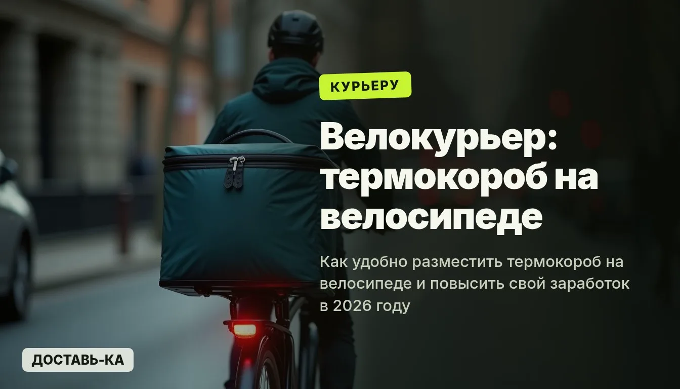 Велокурьер: как удобно разместить термокороб на велосипеде в 2026 году