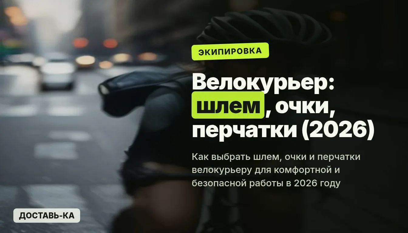 Велокурьер: как выбрать шлем, очки и перчатки для комфортной и безопасной езды в 2026 году