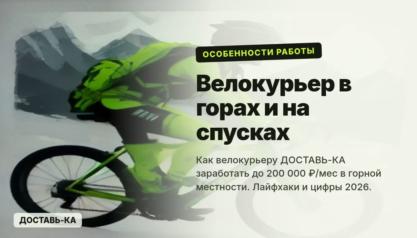 Велокурьер: особенности работы в гористой местности и на спусках в 2026 году