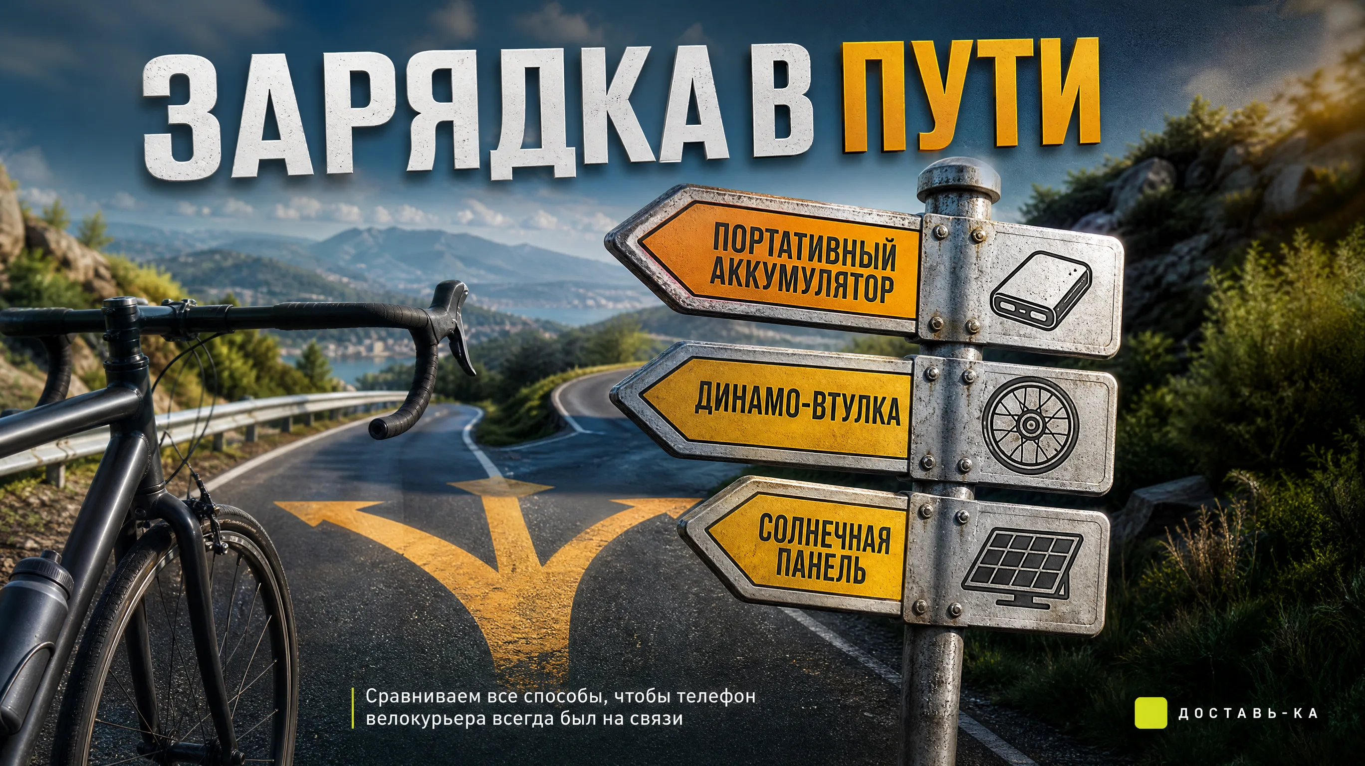 Зарядка телефона на велосипеде: способы для велокурьера в 2026 году