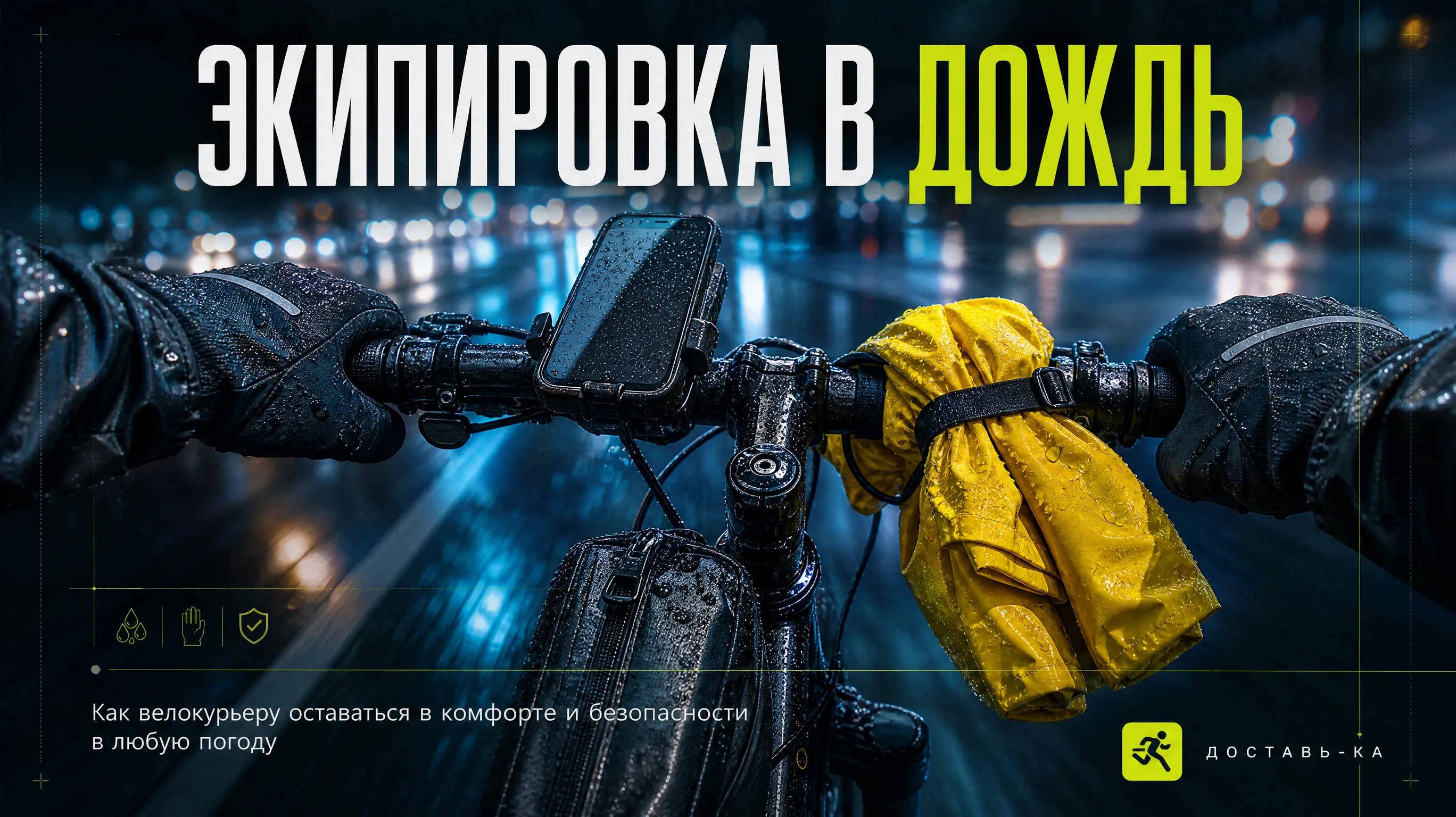 Экипировка велокурьера в дождь в 2026 году: комфорт и заработок