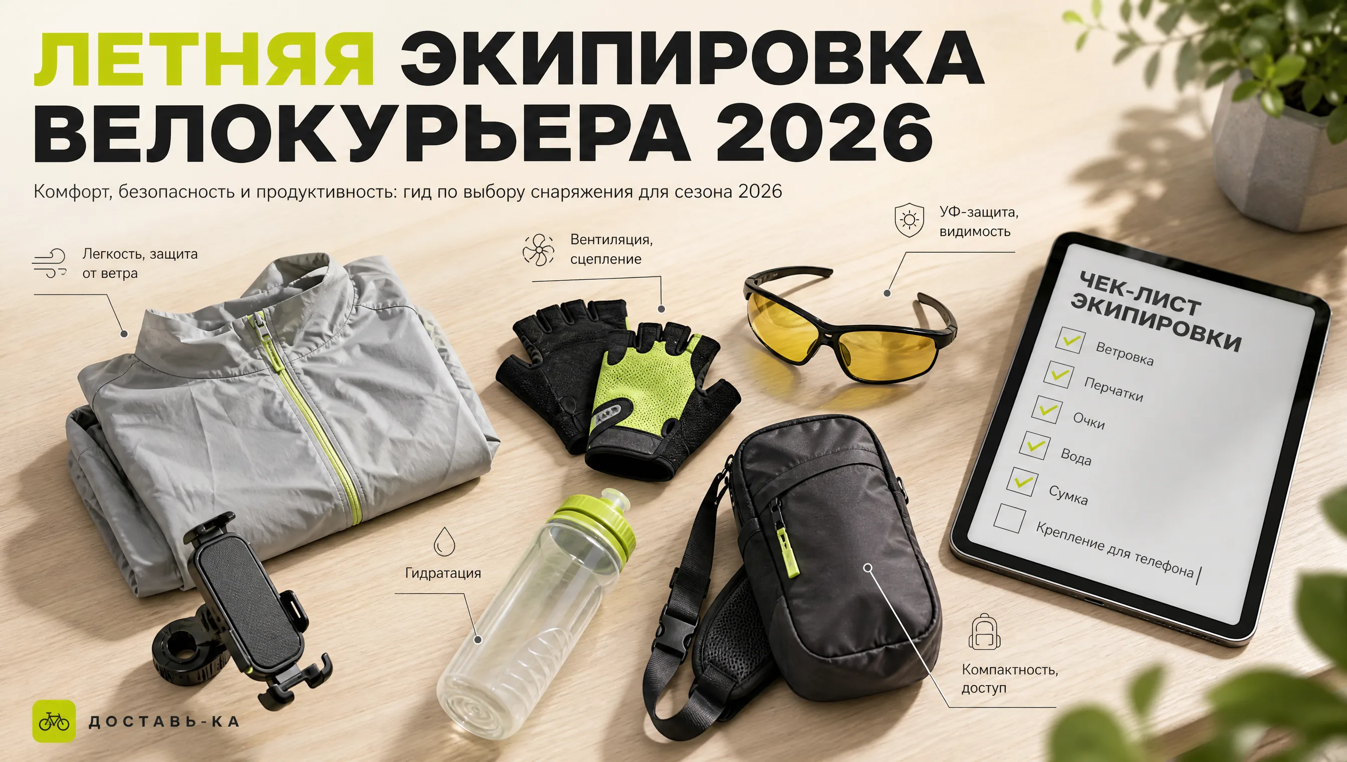 Летняя экипировка велокурьера: комфорт и безопасность в 2026 году