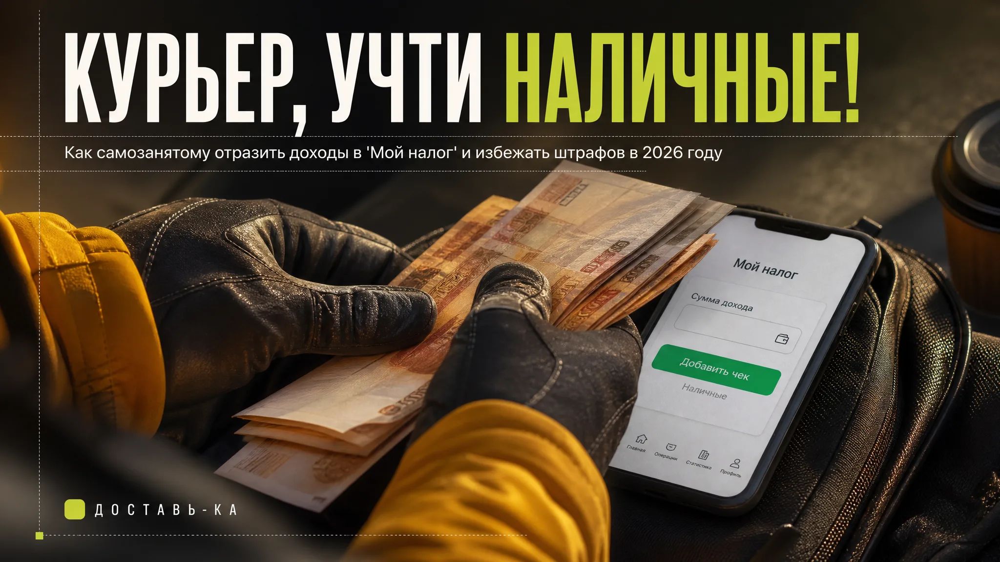 Как самозанятому курьеру отразить наличные доходы в налоговой в 2026 году