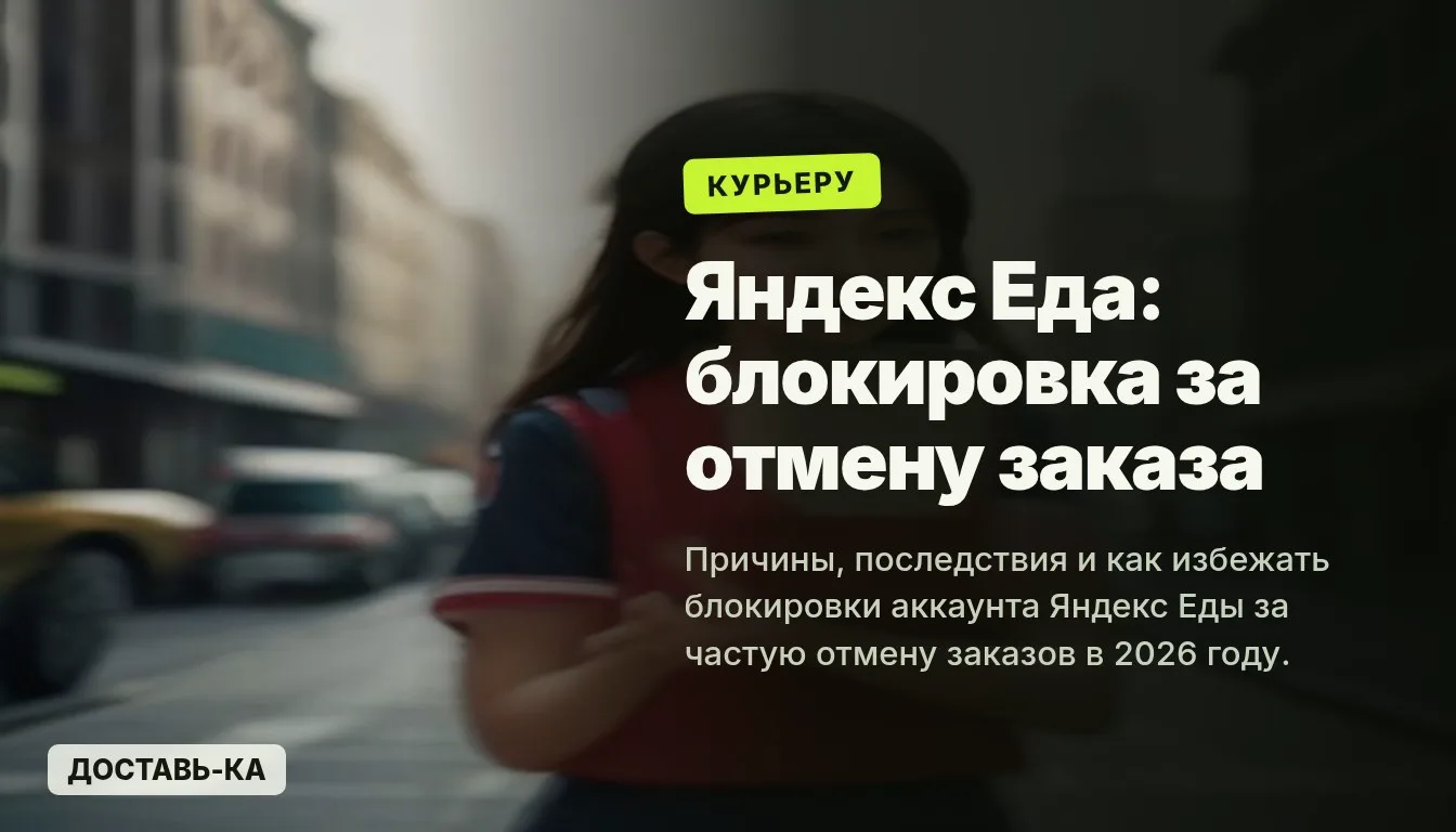 Яндекс Еда: блокировка за частую отмену заказа — причины и последствия в 2026 году