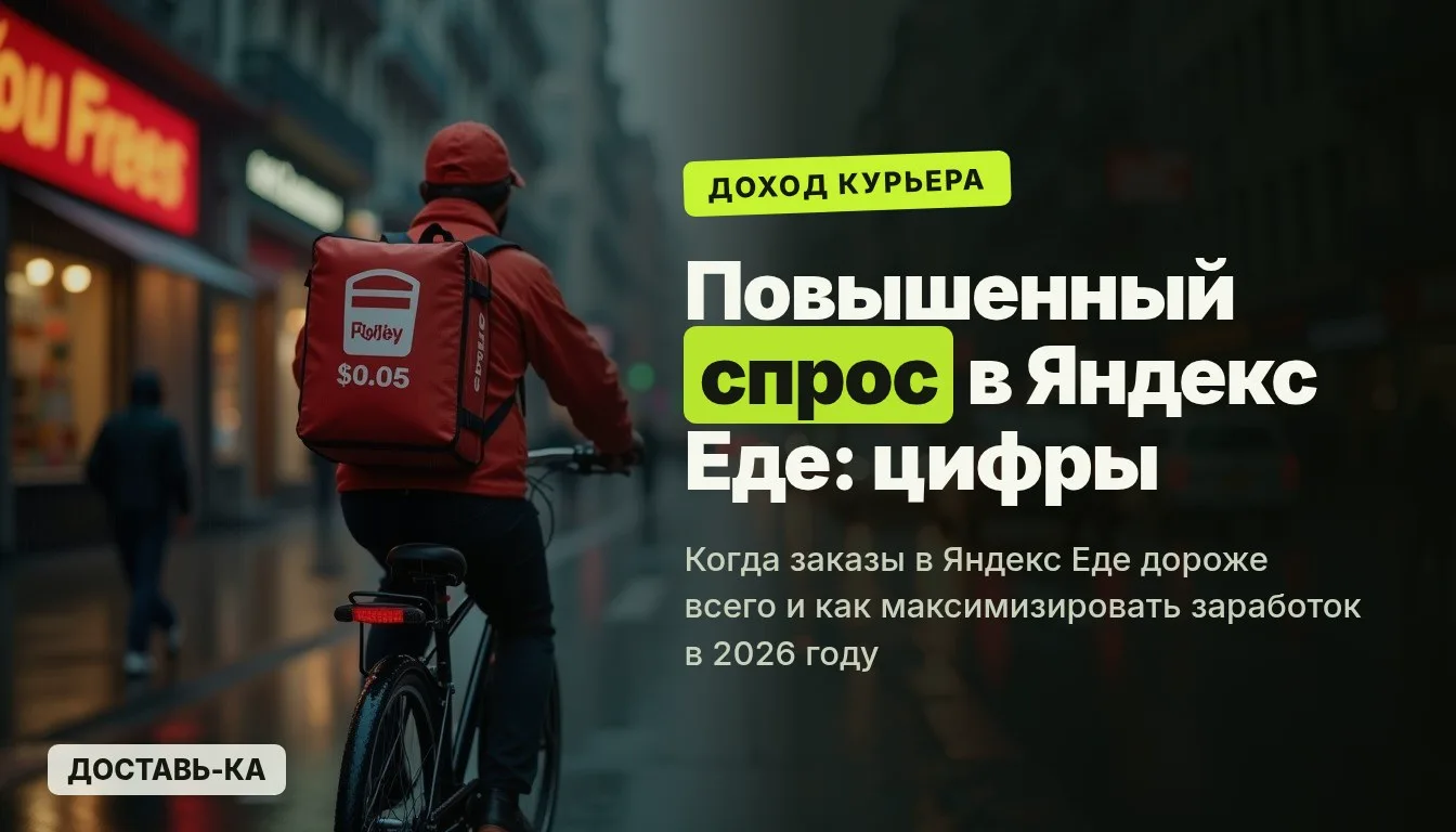 Повышенный спрос в Яндекс Еде 2026: когда заказы дороже