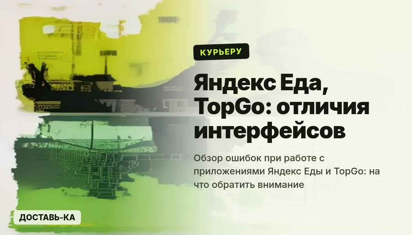 Яндекс Еда и TopGo: обзор интерфейсов приложений для курьеров и их отличий в 2026 году