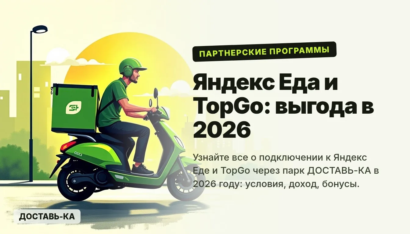 Яндекс Еда и TopGo: преимущества подключения в 2026 году