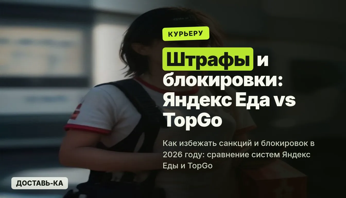 Яндекс Еда и TopGo: сравнение систем штрафов и блокировок в 2026 году