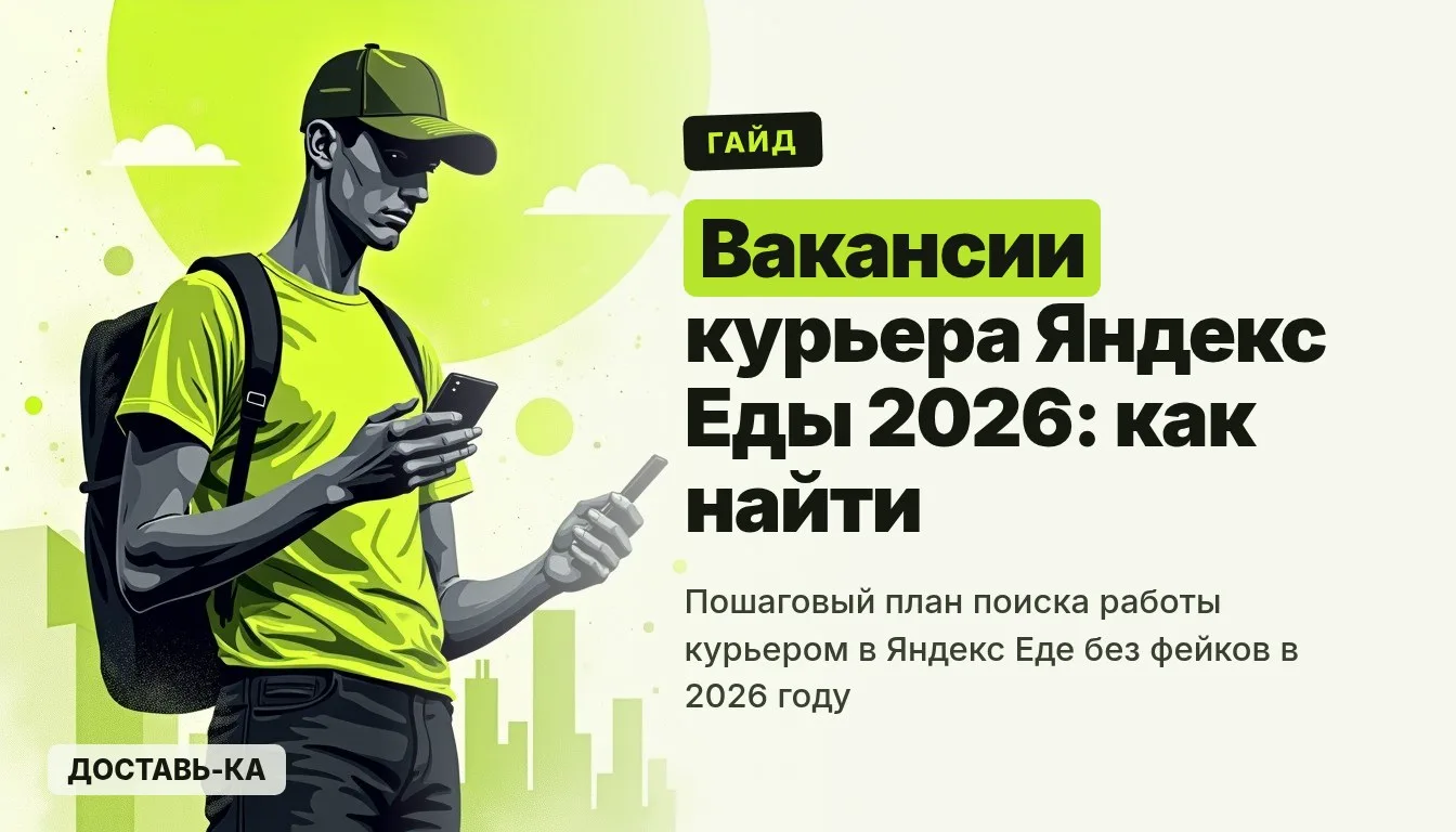 Вакансии курьера Яндекс Еды 2026: как найти и не попасть на фейк
