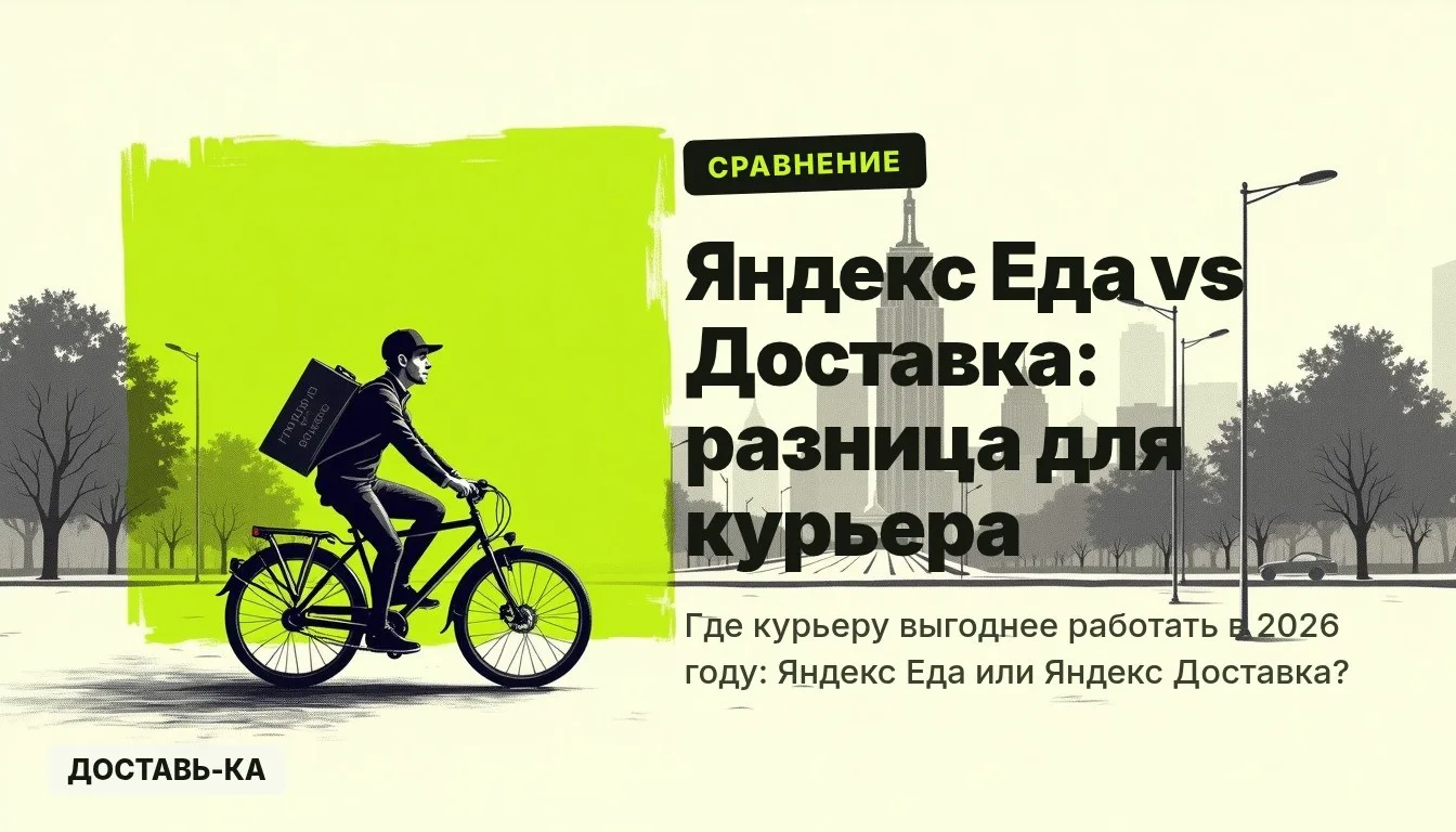 Яндекс Еда и Яндекс Доставка: в чём разница для курьера в 2026 году